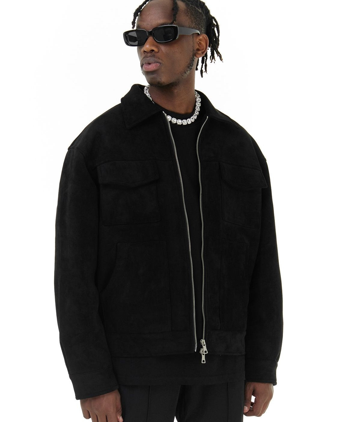 Aurazio Giacca Field Vegana in Scamosciato da Uomo