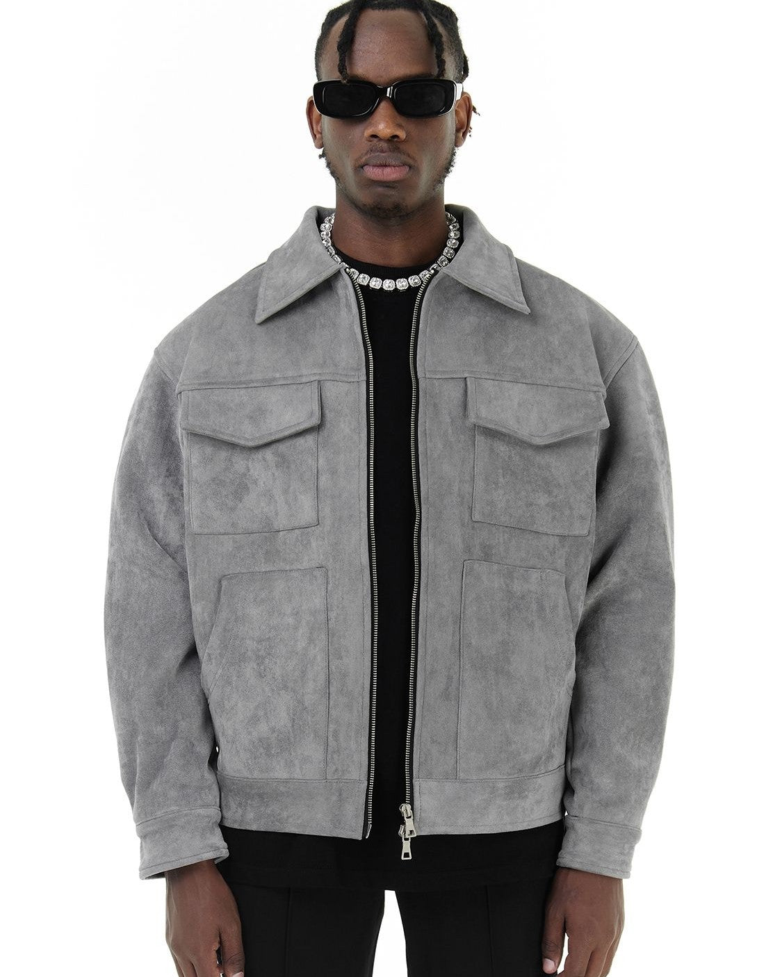 Aurazio Giacca Field Vegana in Scamosciato da Uomo