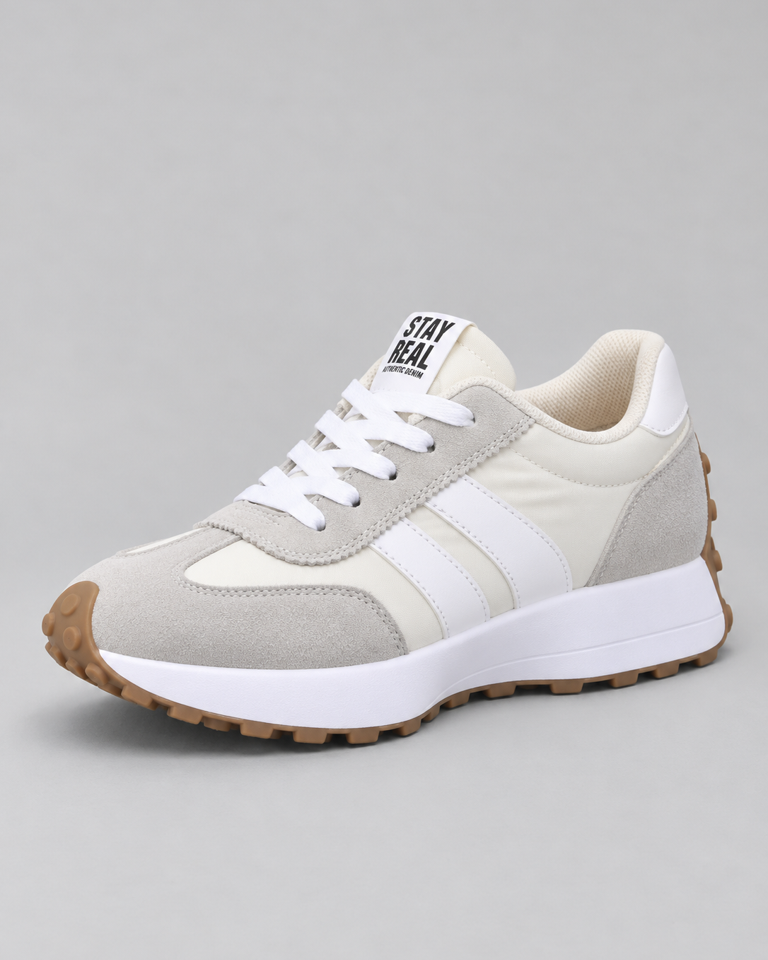 Sneakers Donna Chunky Effetto Camoscio Stile Vintage Sportive