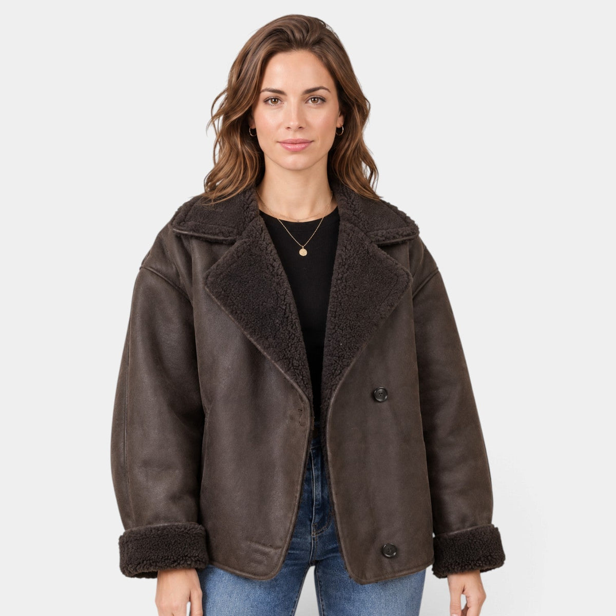 Cappotto Donna in Pelliccia Sintetica Oversize Elegante