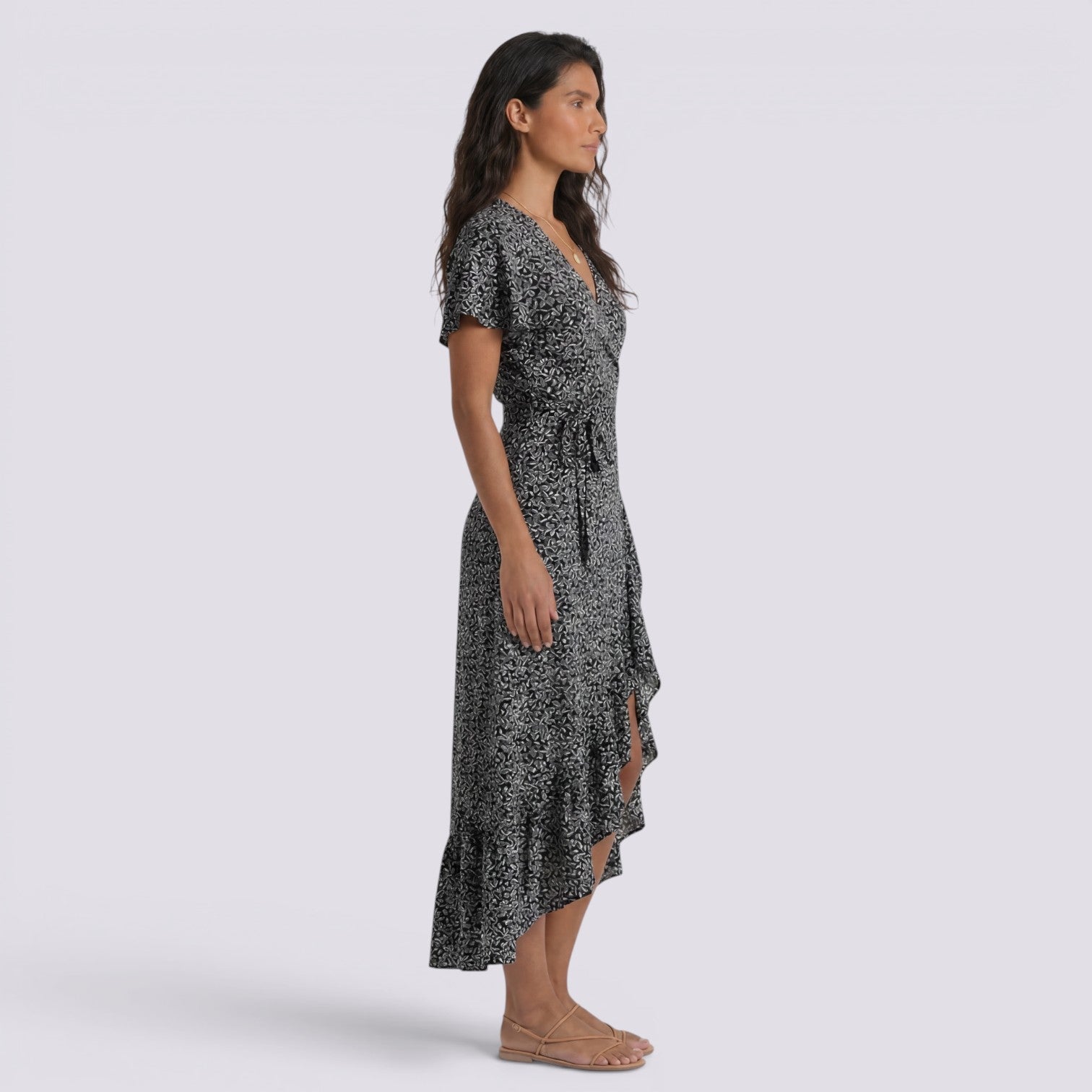 Abito Lungo Donna Floreale Estivo Boho Scollo a V