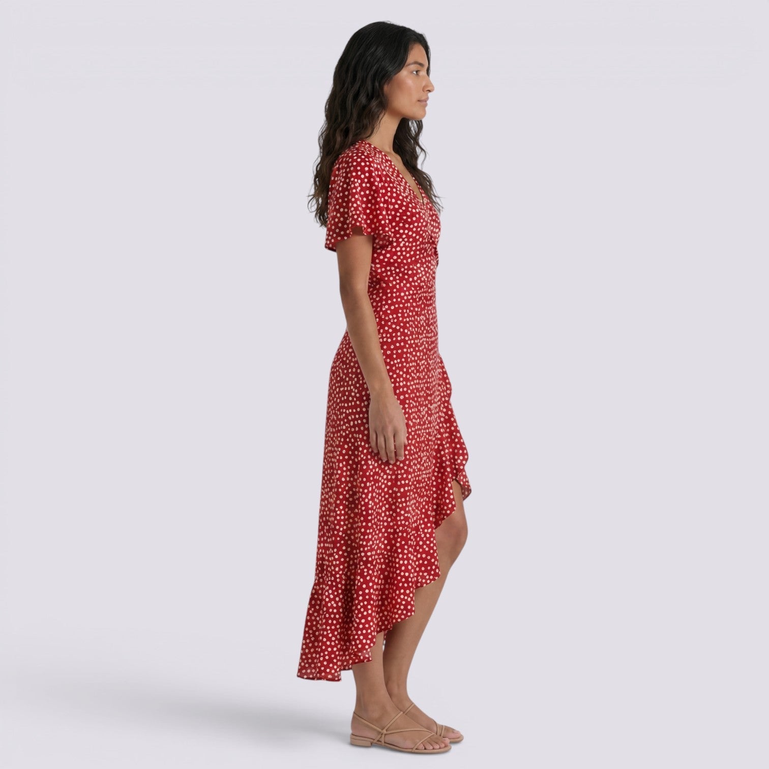 Abito Lungo Donna Floreale Estivo Boho Scollo a V