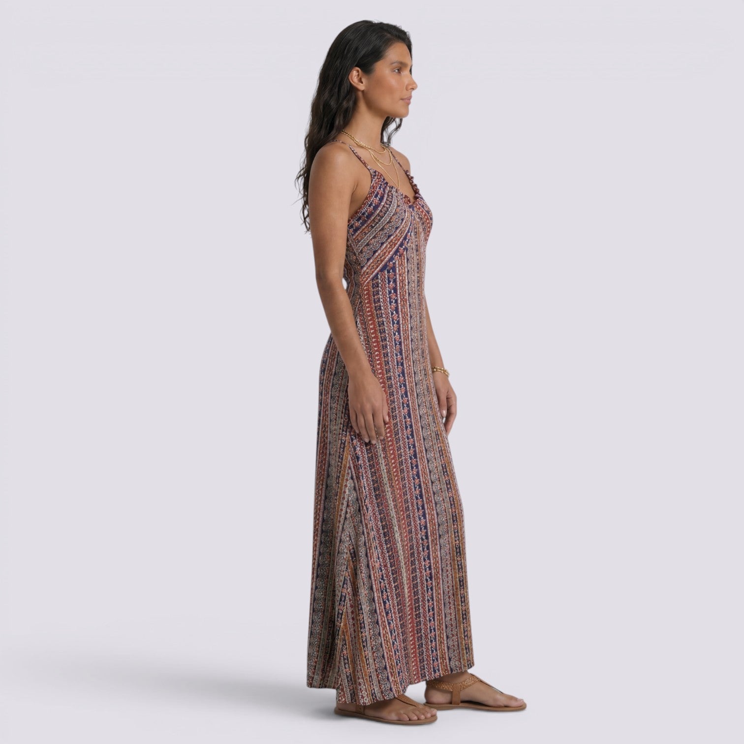 Abito Lungo Donna Maxi Boho Estivo Schiena Aperta