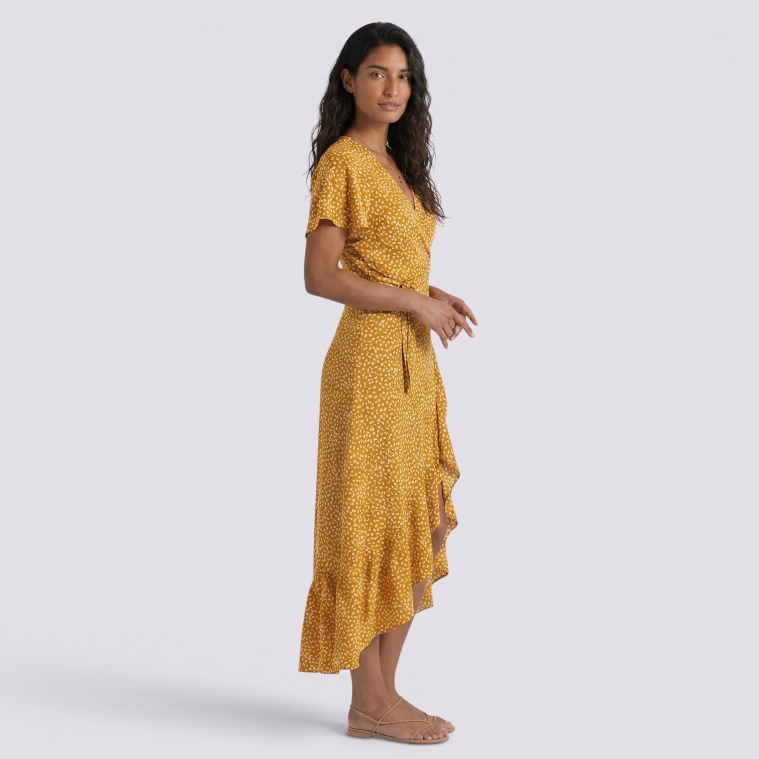 Abito Lungo Donna Floreale Estivo Boho Scollo a V