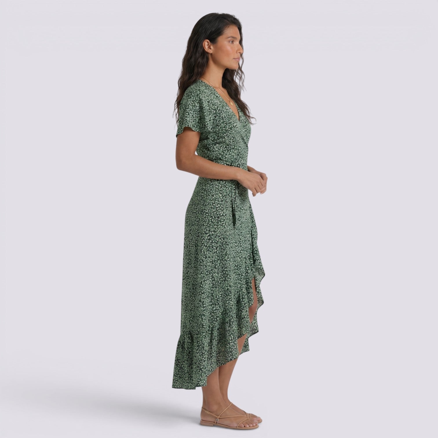 Abito Lungo Donna Floreale Estivo Boho Scollo a V