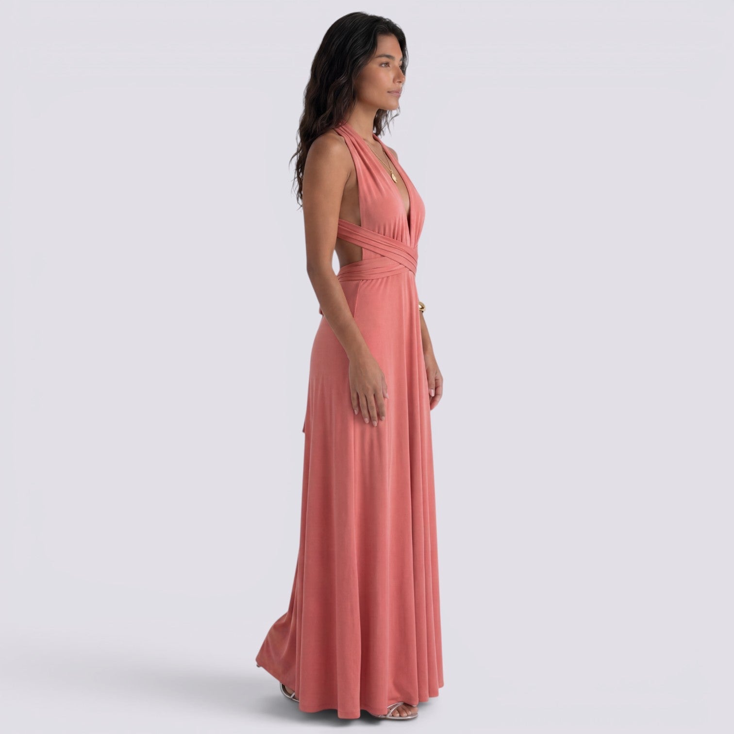 Abito Lungo Donna Multiposizione Elegante da Cerimonia