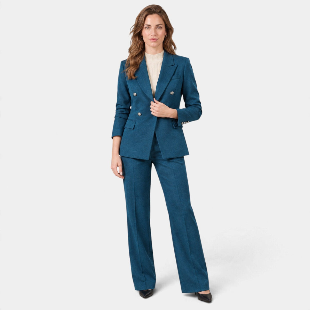 Tailleur Donna Elegante Blazer e Pantaloni Completo Due Pezzi