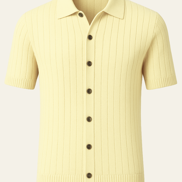 Aurazio Polo Elegante da Uomo Estate Mediterranea