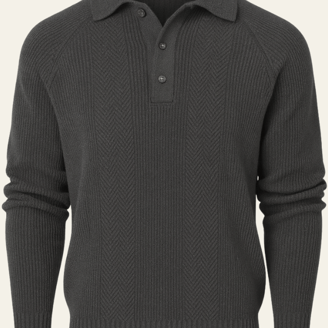 Aurazio Polo in maglia rigata a spina di pesce da uomo