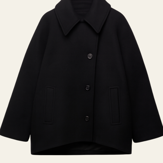 Aurazio Cappotto di lana in stile car coat da donna