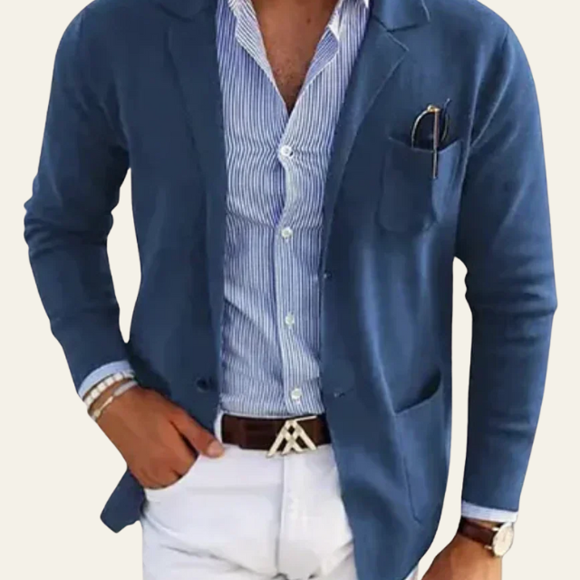 Aurazio Blazer casual in tessuto leggero da uomo