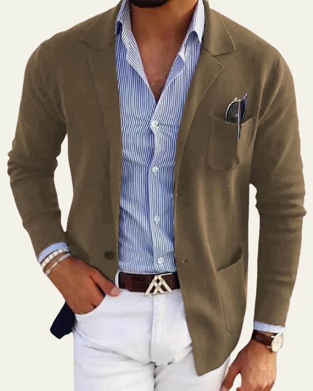 Aurazio Blazer casual in tessuto leggero da uomo