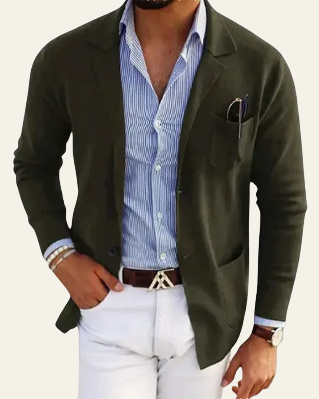 Aurazio Blazer casual in tessuto leggero da uomo
