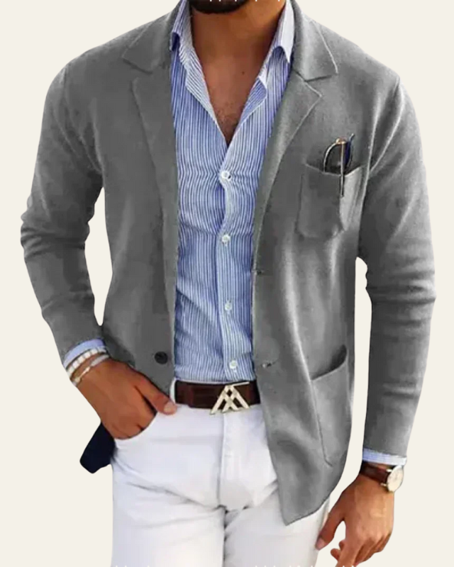Aurazio Blazer casual in tessuto leggero da uomo