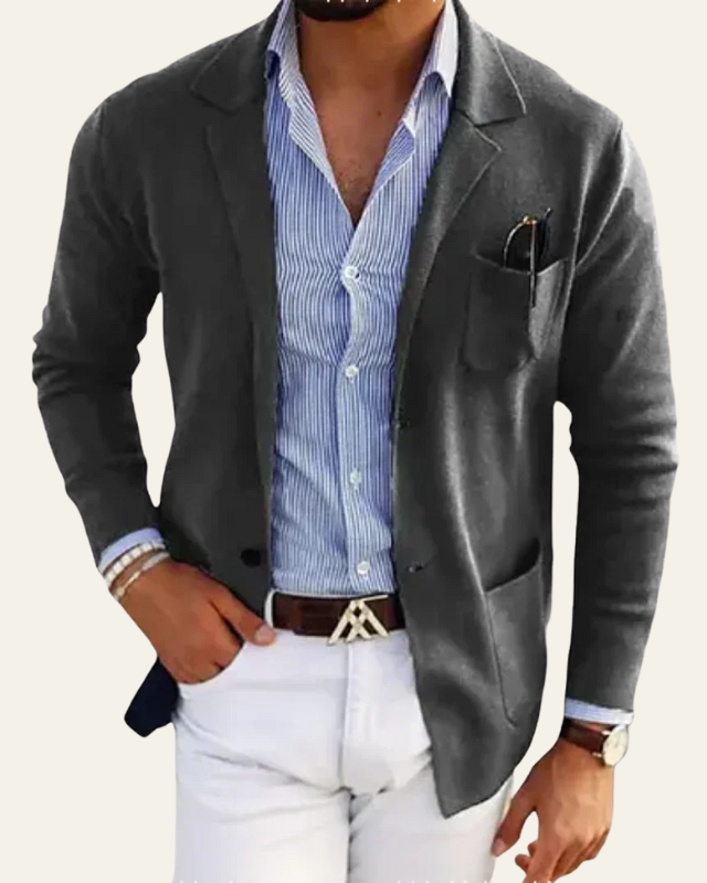 Aurazio Blazer casual in tessuto leggero da uomo