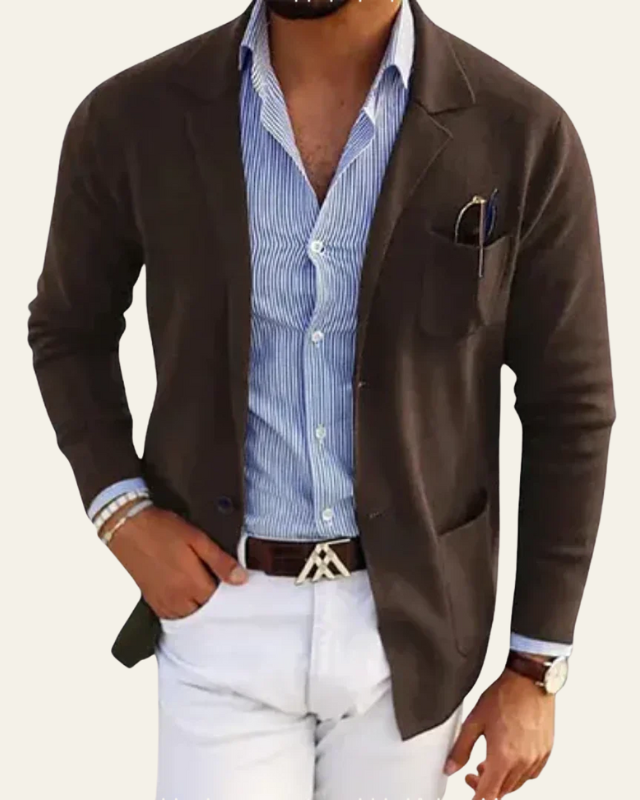 Aurazio Blazer casual in tessuto leggero da uomo