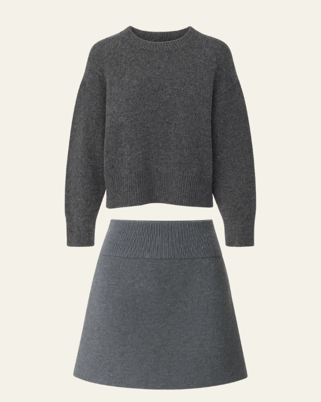 Aurazio Completo in maglia di lana da donna
