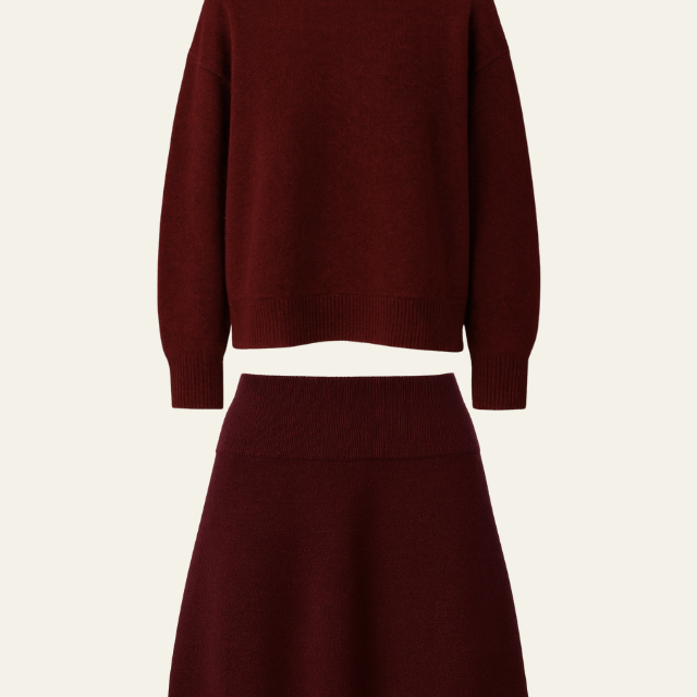 Aurazio Completo in maglia di lana da donna