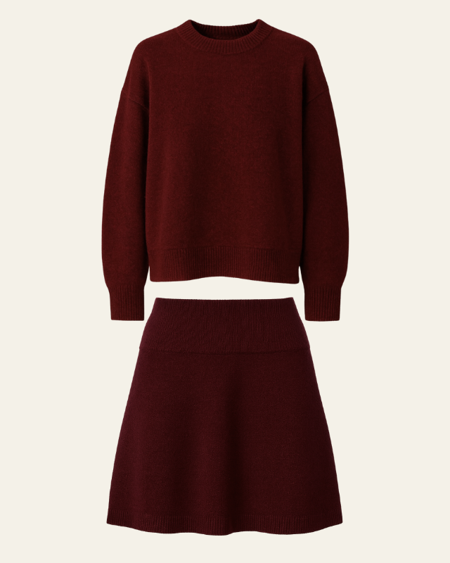 Aurazio Completo in maglia di lana da donna