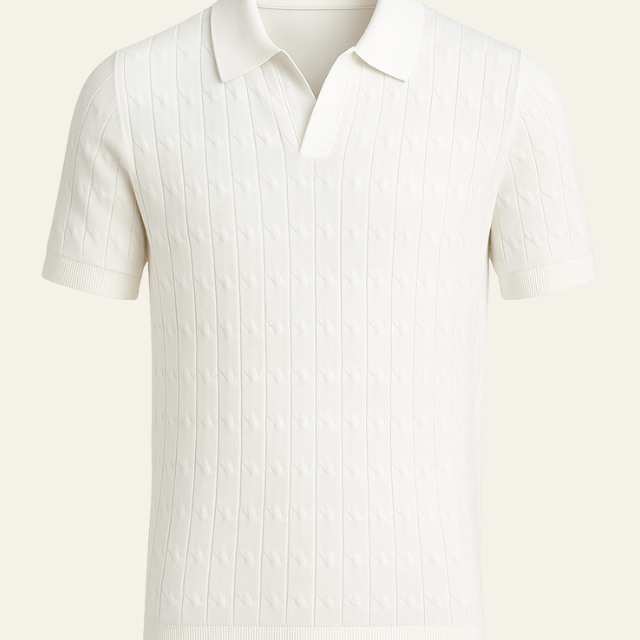 Aurazio Polo in Maglia Texturizzata da Uomo