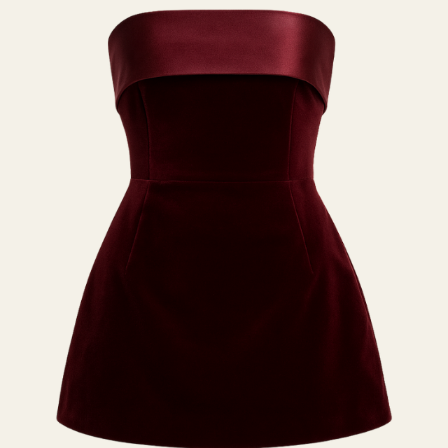 Aurazio Vestito corto in velluto strutturato da donna