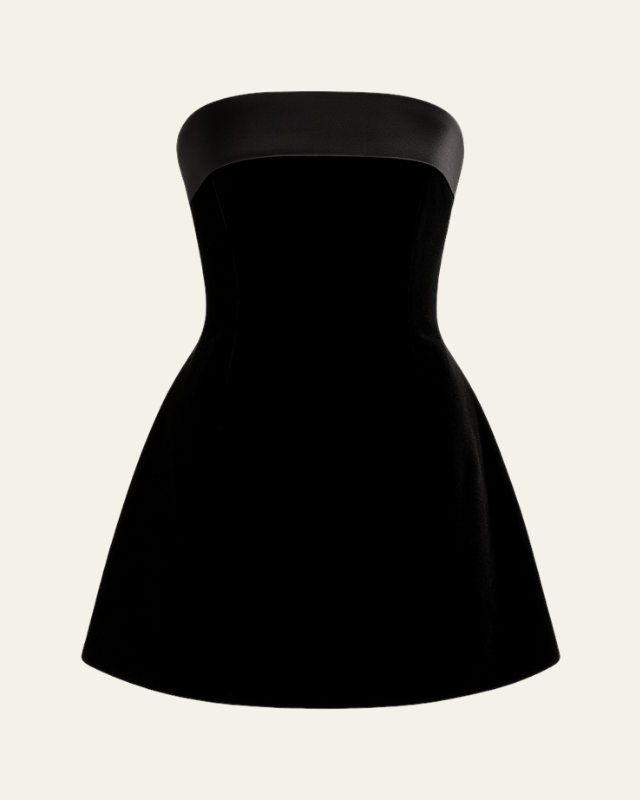 Aurazio Vestito corto in velluto strutturato da donna