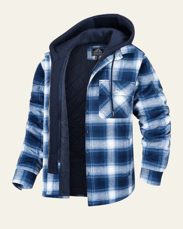 Aurazio Giacca con cappuccio a quadri da uomo