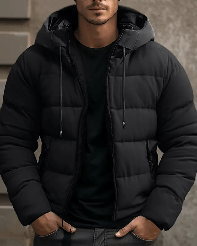 Aurazio Giacca Imbottita con Cappuccio da Uomo