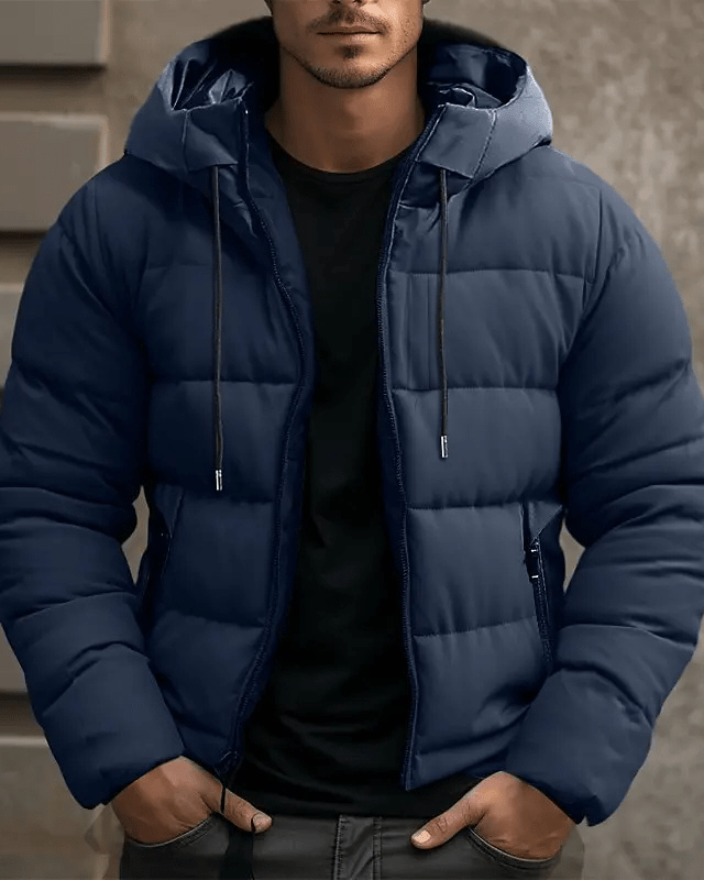 Aurazio Giacca Imbottita con Cappuccio da Uomo