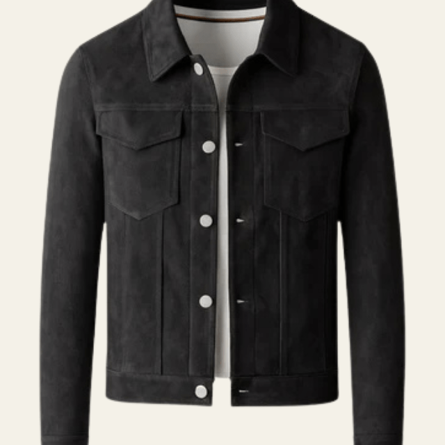 Aurazio Giacca in Camoscio Elasticizzato da Uomo