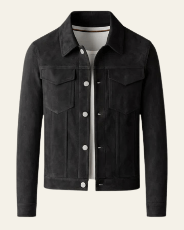 Aurazio Giacca in Camoscio Elasticizzato da Uomo