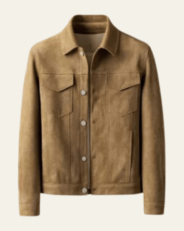 Aurazio Giacca in Camoscio Elasticizzato da Uomo