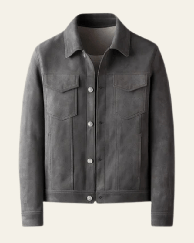 Aurazio Giacca in Camoscio Elasticizzato da Uomo