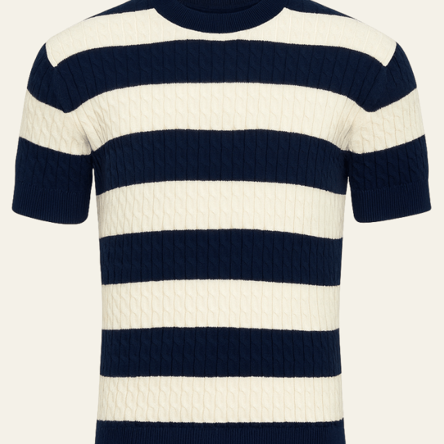 Aurazio Maglietta a coste di cotone da uomo