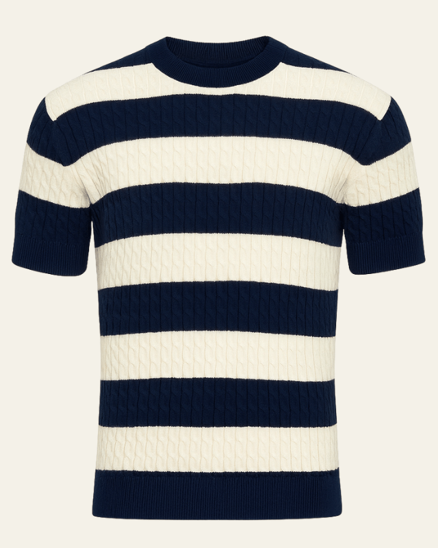 Aurazio Maglietta a coste di cotone da uomo