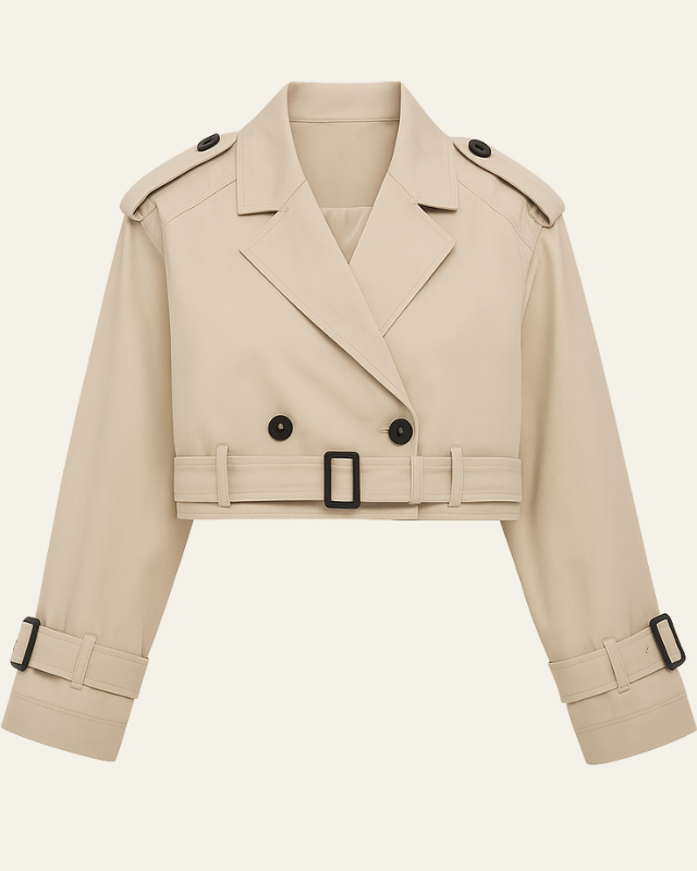 Aurazio Giacca Trench Corto Elegante da donna
