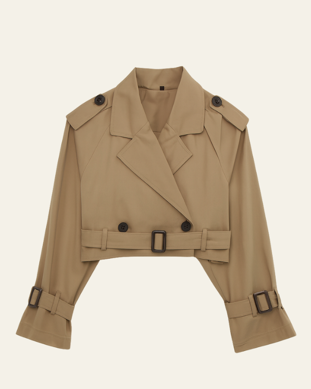 Aurazio Giacca Trench Corto Elegante da donna