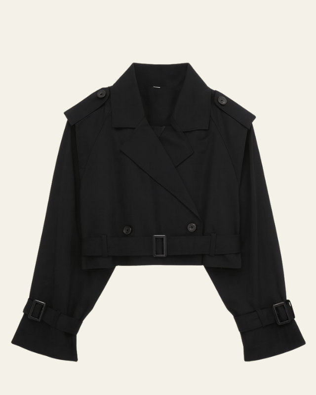 Aurazio Giacca Trench Corto Elegante da donna