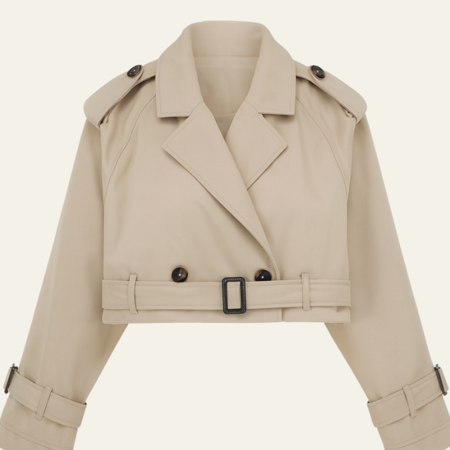 Aurazio Giacca Trench Corto Elegante da donna