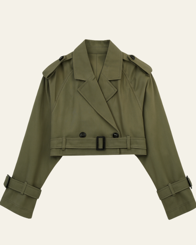 Aurazio Giacca Trench Corto Elegante da donna