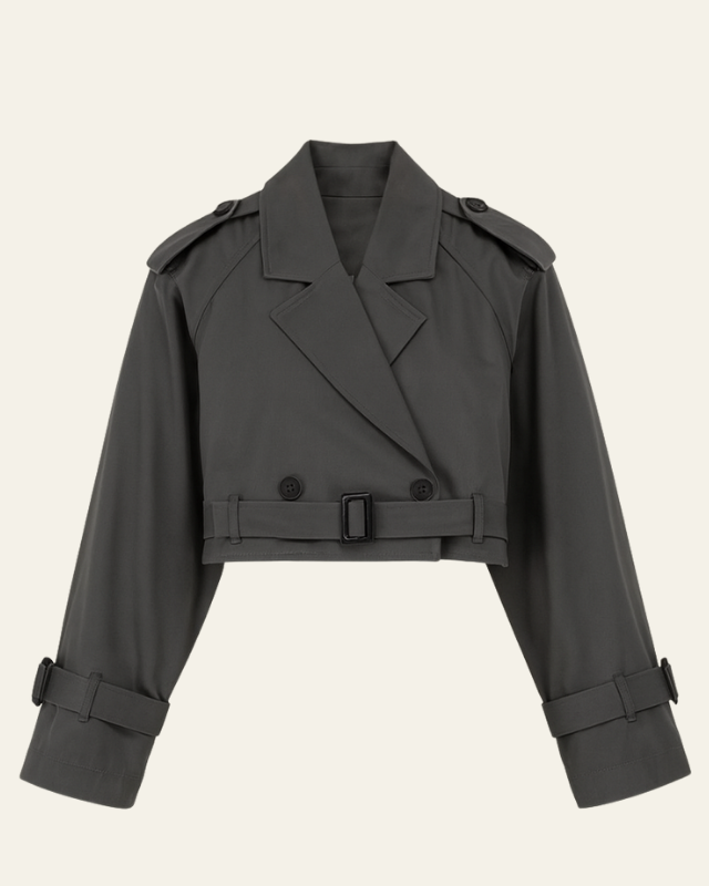 Aurazio Giacca Trench Corto Elegante da donna