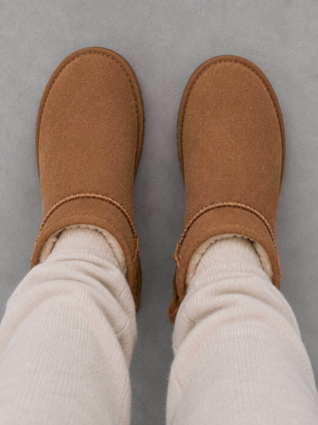 Stivaletti Donna in Camoscio con Shearling Naturale