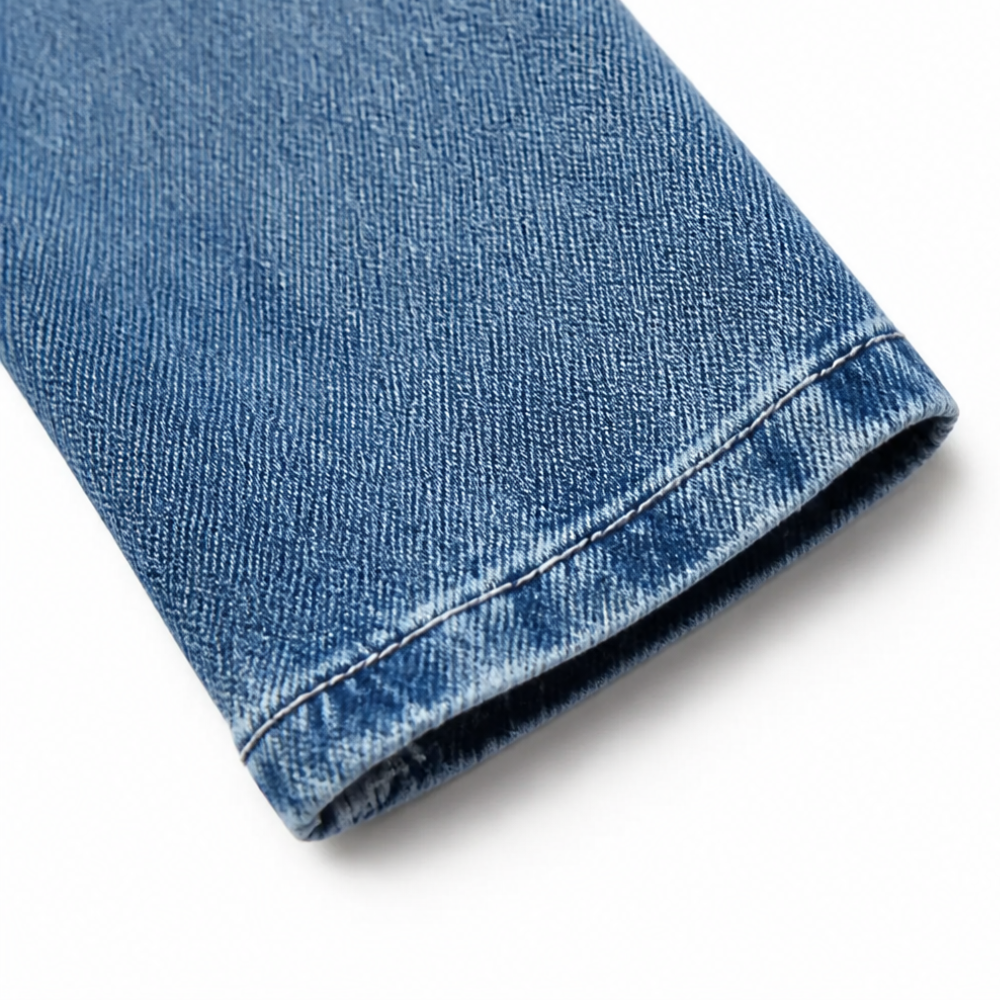 Giacca Donna di Jeans Aperta con Volant Cotone Denim Leggera