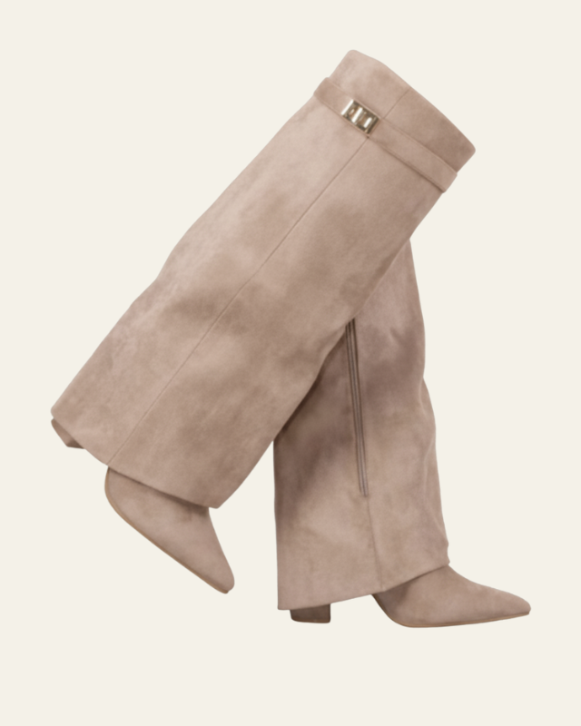 Stivali Donna al Ginocchio in Camoscio Vegano Silhouette Scolpita