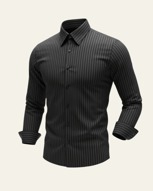 Aurazio Camicia a Righe Sottili da Uomo