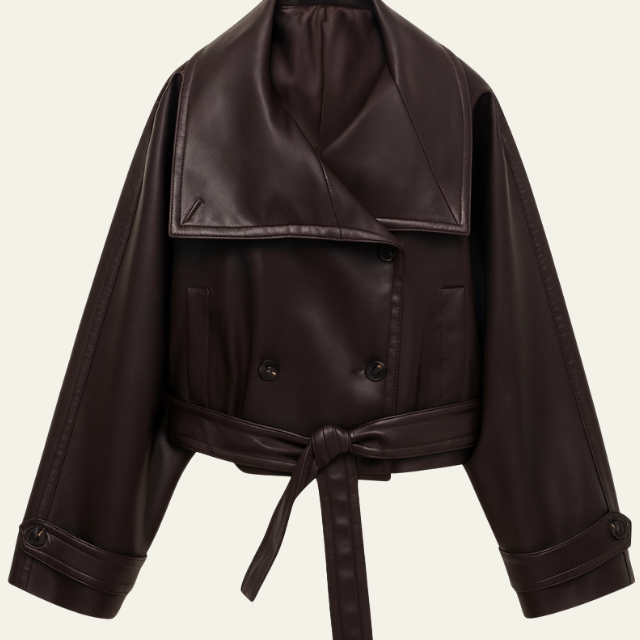 Aurazio Giacca di Pelle Vegana Elegante da Donna