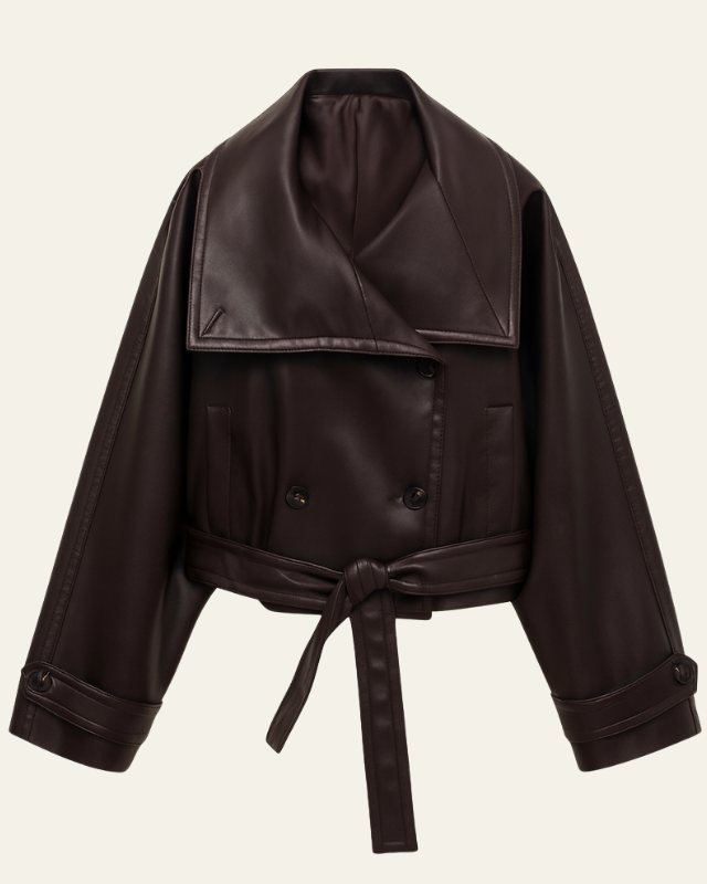 Aurazio Giacca di Pelle Vegana Elegante da Donna