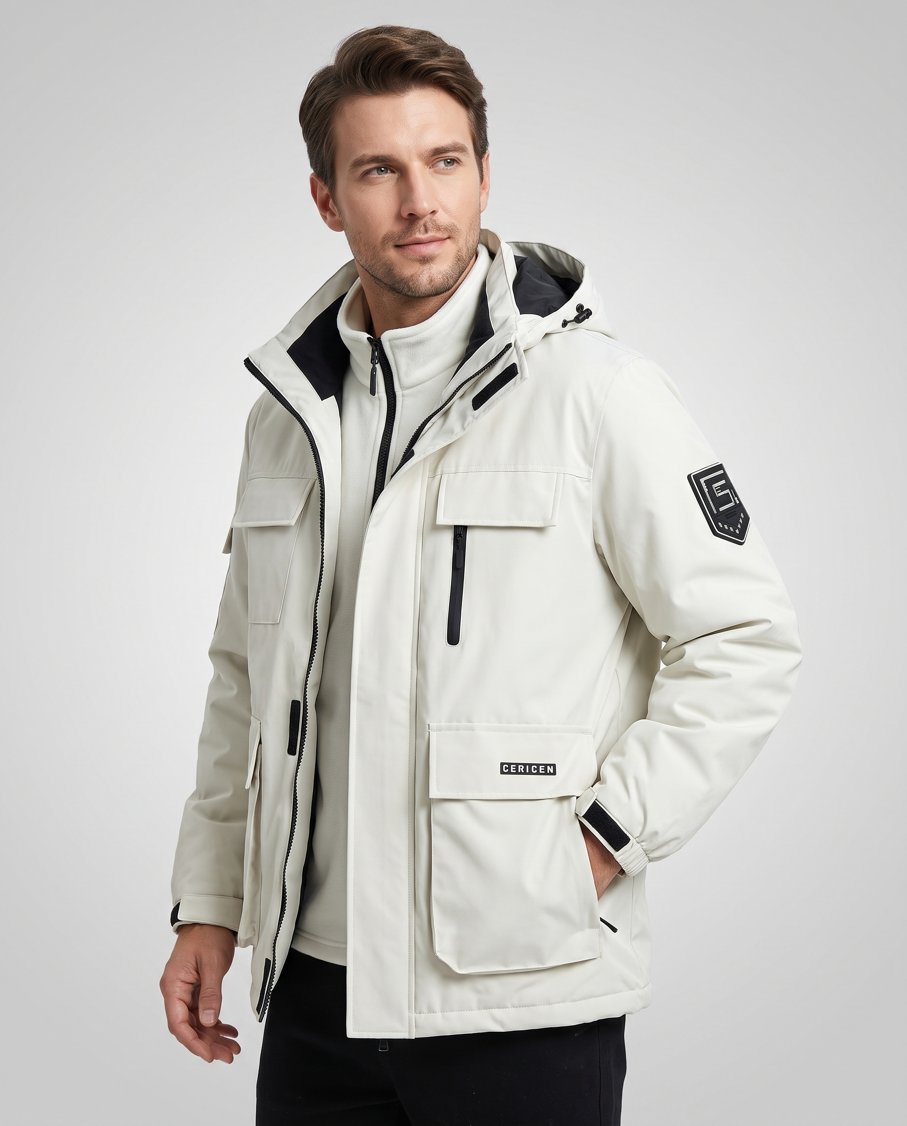 Giacca Uomo 3 in 1 Antivento Due Pezzi Staccabili