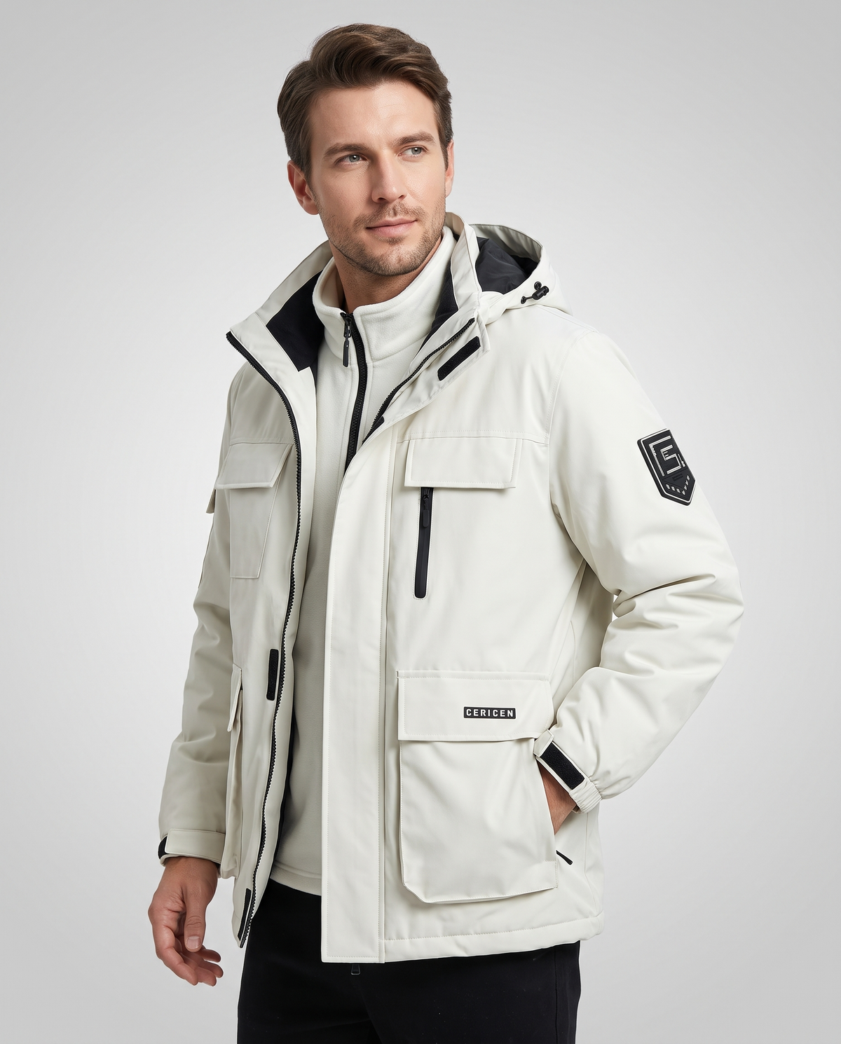 Giacca Uomo 3 in 1 Antivento Due Pezzi Staccabili