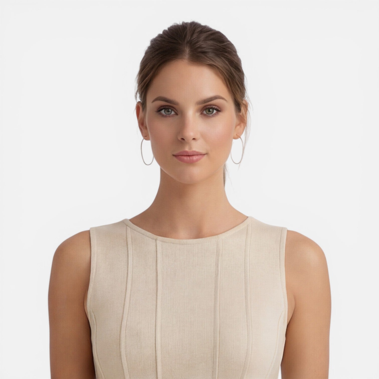 Abito Lungo Donna Cerimonia Plissettato Smanicato Elegante